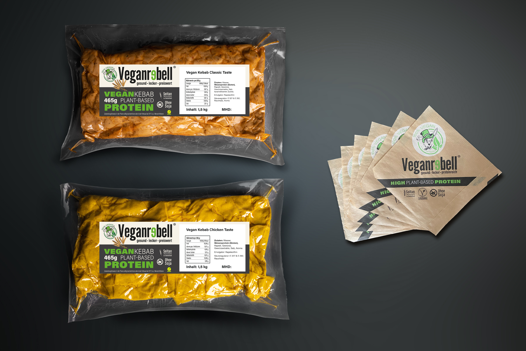 Veganrebell Vegan Kebab Big Pack, 1,5 kg